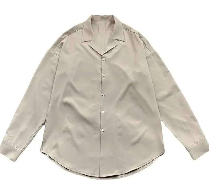 Casual Button-Up Solid Shirt