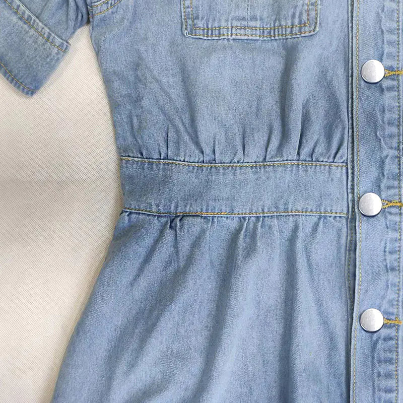 2024 Summer Women's Slim Fit Button-Up Dress