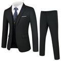 Tuxedo for Men 3 Piece Suit Men Slim Fit Mens Tuxedo Suit Set Formal Wedding Suit for Men Two Button Blazer Jacket Vest & Trousers Tux for Casual Black 3XL