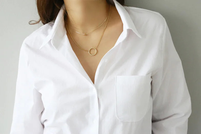 Women's Long Sleeve Solid Color Button-Up Shirt