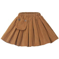 WELAKEN Girls Corduroy Skirts with Detachable Pocket Lined Mini Skirts for Toddler & Kids