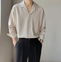 Casual Button-Up Solid Shirt